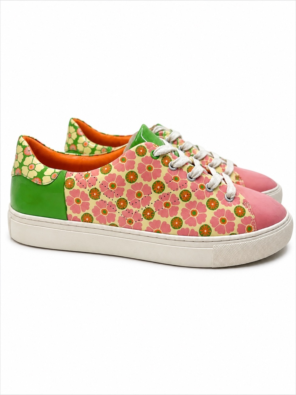 Tory Sport Tory Burch Floral Golf Sneaker Bubblegum Pink Green Size 111 NWOT